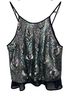 Astr 100% Polyester Animal Print Black Blue Tank Top Size M - photo 1