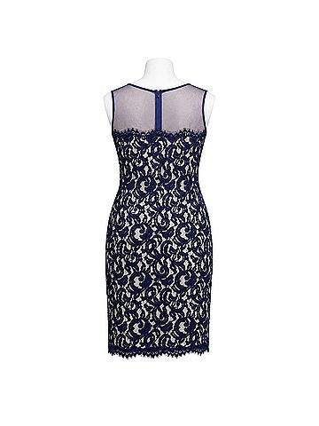 Tadashi Shoji Mesh Illusion Lace Cocktail Dress (view 2)