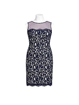 Tadashi Shoji Mesh Illusion Lace Cocktail Dress (view 1)