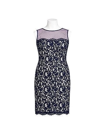 Tadashi Shoji Mesh Illusion Lace Cocktail Dress (view 1)
