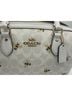 Coach 100% Leather Print White Yellow Ivory Leather Satchel One size - photo 6