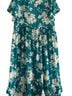 Torrid Floral Teal White Kimono Size 18 - photo 2