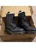 Dr. Martens 60% Other 100% Polyvinyl Chloride 40% Recycled Polyester Black Yellow Ankle Boots Size 6 - photo 4