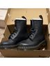Dr. Martens 60% Other 100% Polyvinyl Chloride 40% Recycled Polyester Black Yellow Ankle Boots Size 6 - photo 5