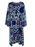 Alexis Floral Blue Purple White Cocktail Dress Size S - photo 2