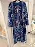 Alexis Floral Blue Purple White Cocktail Dress Size S - photo 5