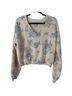 Sincerely Jules Floral Ivory Blue Pullover Sweater Size XL - photo 2
