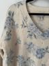 Sincerely Jules Floral Ivory Blue Pullover Sweater Size XL - photo 4