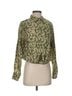 BA&SH Floral Green Short Sleeve Button-Down Shirt Size S - photo 1