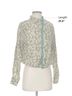 BA&SH Floral Green Short Sleeve Button-Down Shirt Size S - photo 3