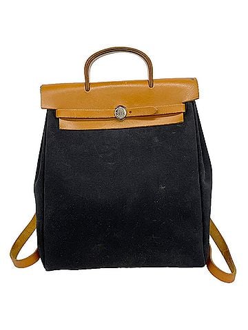 Hermès Hermes Backpack/Daypack Herbag Ad MM Toile Officier Black Natural ?D Stamp Women's (view 1)