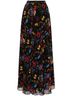 Sachin + Babi 100% Polyester Floral Black Casual Skirt Size M - photo 1
