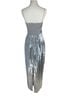 Reformation Solid Silver Cocktail Dress Size 2 - photo 2