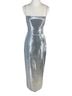 Reformation Solid Silver Cocktail Dress Size 2 - photo 1