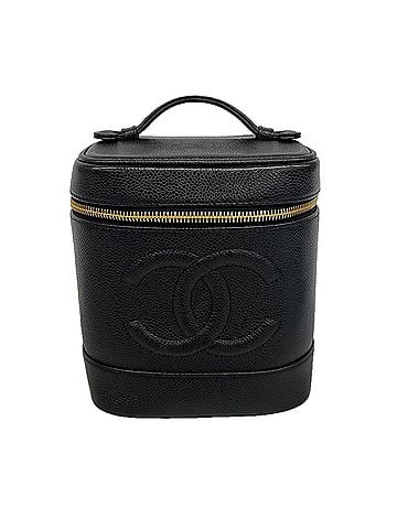 Chanel Chanel handbag/vanity bag, caviar leather, black, women's. (view 1)