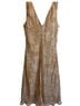 F.L.P. 100% Polyester 100% Polyester Paisley Tan Brown Cocktail Dress Size 14 - photo 2
