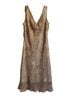 F.L.P. 100% Polyester 100% Polyester Paisley Tan Brown Cocktail Dress Size 14 - photo 1
