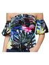 Bebe Floral Multi Color Short Sleeve Blouse Size 14 - photo 1