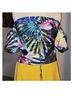 Bebe Floral Multi Color Short Sleeve Blouse Size 14 - photo 3