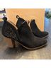 AMS Black Ankle Boots Size 7 1/2 - photo 3