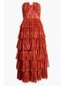 Hutch Red Orange Cocktail Dress Size 8 - photo 4