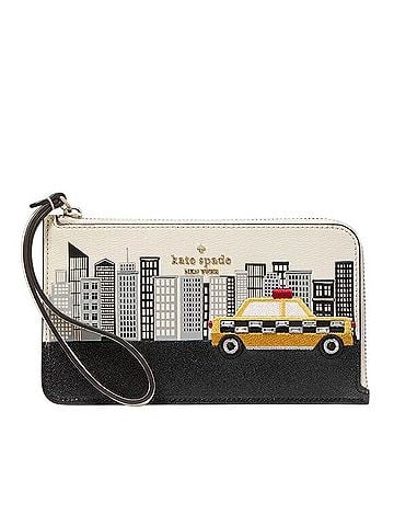 Kate Spade New York NYC Big Apple Small L-zip Wristlet Clutch (view 1)