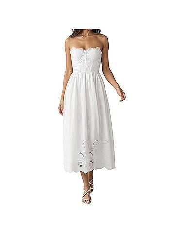 BHLDN Bustier Eyelet Cocktail Dress (view 2)