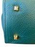 BCBGMAXAZRIA 100% Leather Teal Green Gold Leather Satchel One size - photo 8