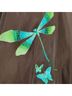 Allison Taylor 100% Silk 100% Polyester Brown Teal Green Silk Skirt Size 12 - photo 5