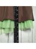 Allison Taylor 100% Silk 100% Polyester Brown Teal Green Silk Skirt Size 12 - photo 6