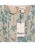 &merci 100% Polyester Floral Jacquard Blue Ivory Cocktail Dress Size L - photo 3