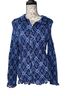 Free People Floral Blue Button-Down Shirt Size S - photo 1