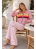 Aviator Nation Stripes Solid Pink Jacket Size S - photo 4