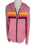 Aviator Nation Stripes Solid Pink Jacket Size S - photo 1