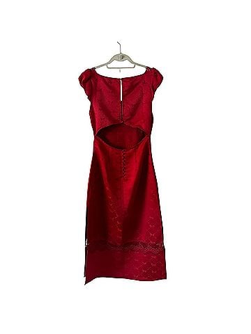 Free People Foolish Heart Red Dahlia Combo Midi Cocktail Dress (view 2)
