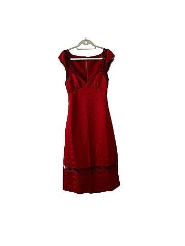Free People Foolish Heart Red Dahlia Combo Midi Cocktail Dress (view 1)