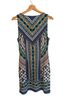 Hale Bob Graphic Blue White Casual Dress Size M - photo 2