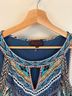 Hale Bob Graphic Blue White Casual Dress Size M - photo 3