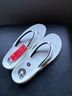 Nike 100% Acrylic Solid Black Ivory Sandals Size 9 - photo 13