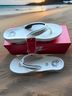 Nike 100% Acrylic Solid Black Ivory Sandals Size 9 - photo 4