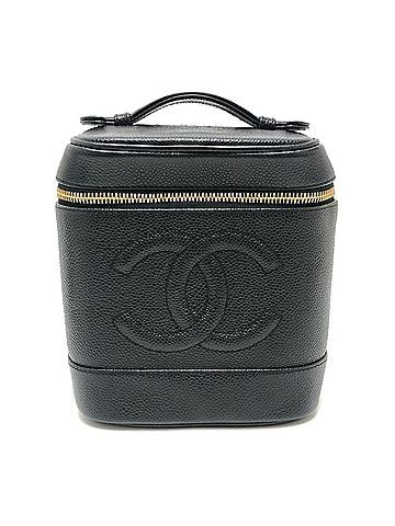 Chanel CHANEL A01998 CC Coco Mark Vertical Vanity Bag, Caviar Leather Handbag, Women's, Black (view 1)
