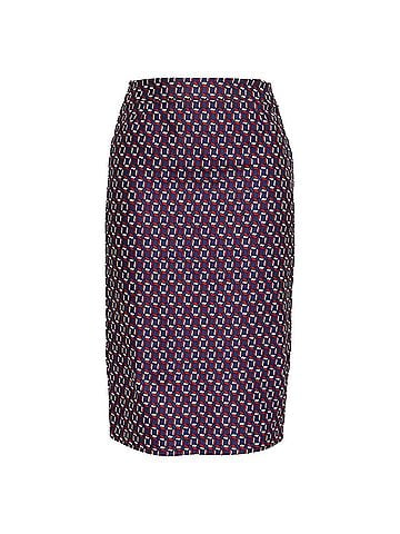 HUGO BOSS Hugo Boss Patterned Knee-Length Pencil Skirt in Multicolor Polyester (view 1)
