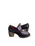 Freebird 100% Leather Animal Print Black Purple Heels Size 10 - photo 1