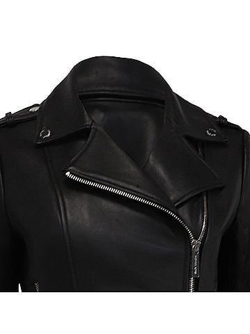 Michael Kors Michael Kors Biker Jacket in Black Leather (view 2)