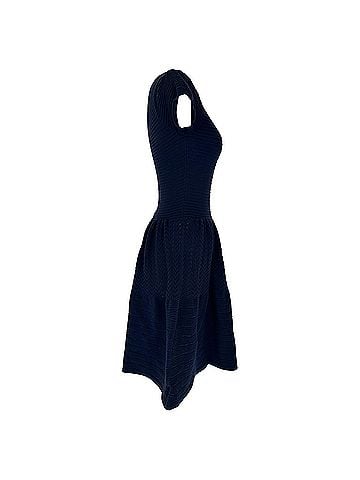 Sandro Sandro Scoop Neck Mini Dress in Navy Blue Cotton (view 2)