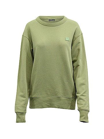 Acne Acne Studios Fairview Crewneck Sweatshirt in Green Cotton (view 1)