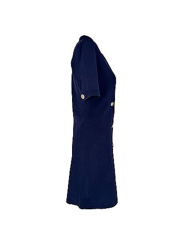 Maje Maje Ralazer Double-Breasted Mini Dress in Navy Blue Viscose (view 2)