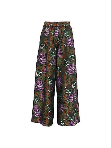 Dries Van Noten Dries Van Noten Printed Wide Leg Trousers in Multicolor Acetate (view 1)