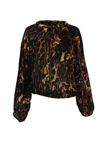 Isabel Marant Isabel Marant Crew Neck Blouse in Animal Print Viscose (view 1)