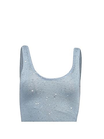 Togs Fashion World Asta Resort Ana Sequined Maxi Dress in Blue Polyester (view 2)